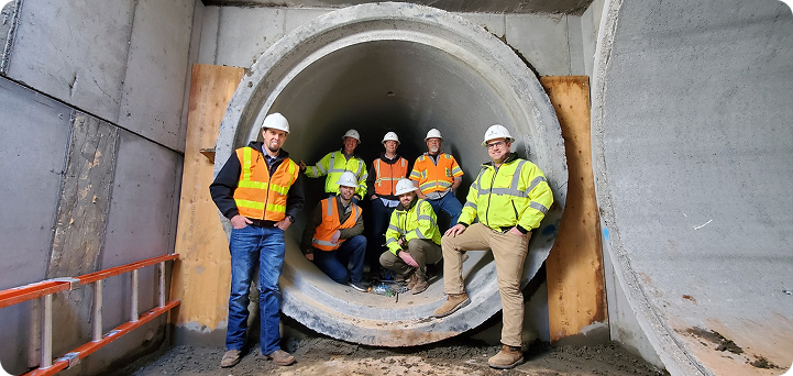 Photo of BC&A employees gathered together